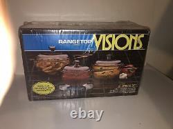 New VISIONS Cookware by Corning Amber 6 Piece Saucepan Set V-300-N Sealed NOS