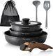 Non Stick Cookware Set, 8 Piece Granitecoated Induction Pots