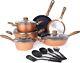 Non Stick Pots And Pans Set Induction Hob Pots Set 15pcs Kitchen Cookware