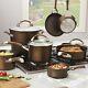 Nonstick Cookware Set Chocolate Hard-anodized 11-piece Symmetry Heavy Duty
