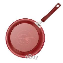 Nonstick Cookware Set Red Ceramic Coating 12 Pieces Pots Pans Cooking Kitchen