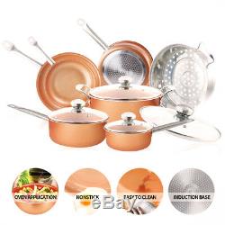 Nonstick copper Frying Pan & Cookware and pan Set 11-Piece cookware(HOT SELLING)