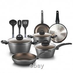 Nutrichef NCCW12S 12-Piece Nonstick Kitchen Cookware Set, Pots & Pans, Aluminum