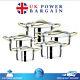 Oms Stainless Steel Cookware 1011 Cylinder Shape Gold 10 Pieces Casserole Set