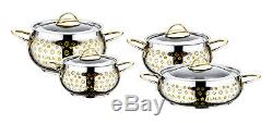 O. M. S. 8 Piece Commercial Professional Cookware Stock Pot Set 18/10 S/Steel 1022