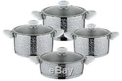 O. M. S. 8 Piece Commercial Professional Cookware Stock Pot Set 18/10 S/Steel 1027