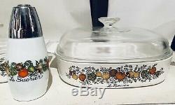 Original Vintage Corning Ware Spice of Life Cookware! Set Of 10 Pieces! RARE