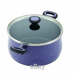 Paula Deen Riverbend Aluminum Nonstick Cookware Set, 12-Piece, Lavender Speckle