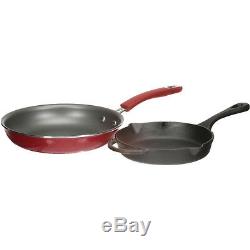 Pioneer Woman 10 Piece Non-Stick Pots Pans Seasoned Cookware Set Kitchen Cooking