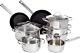 Premium 11-piece Stainless Steel Induction Cookware Set With Non-stick Frying Pa