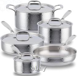 Premium Stainless Steel 9 Piece Cookware Set Oven and Variety Pack