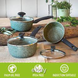 Prestige 5 Piece Aluminium NonStick Cookware Set Pot Frying Pan Induction Lids