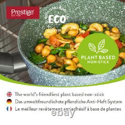 Prestige Eco 3 Piece Non Stick Cookware Set with 16/16/20cm Induction Saucepans