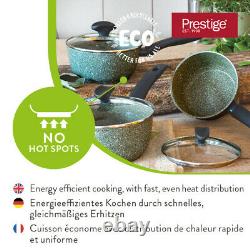 Prestige Eco 3 Piece Non Stick Cookware Set with 16/16/20cm Induction Saucepans