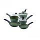Prestige Eco 5 Piece Cookware Set Green Recycled Aluminium Non Stick Induction