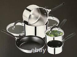 Prestige'Made-to-Last' 5-Piece Stainless Steel Induction Pan Set SEALED BOX