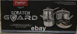 Prestige Scratch Guard Cookware Set in Stainless Steel Accessory Pack of 5