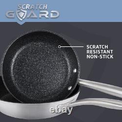 Prestige Scratch Guard Saucepan Set Stainless Steel Non Stick Induction Cookware