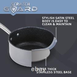 Prestige Scratch Guard Saucepan Set Stainless Steel Non Stick Induction Cookware