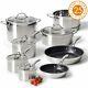Procook Professional Stainless Steel Cookware Set 8 Piece Induction Pans