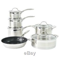 ProCook Professional Stainless Steel Induction Cookware Set 6 Piece