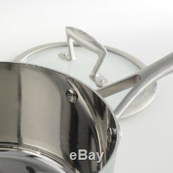 ProCook Tri-Ply Induction Saucepan Set Stainless Steel 3 Ply Pots Pans 4 Piece