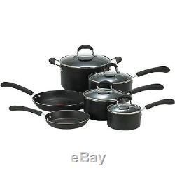 Professional 10 Piece Cookware Set, Induction Cooktop Anodized Aluminum Pans Pot