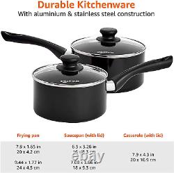 Professional Product Title 5-Piece Induction Cookware Set with Non-Stick Coati