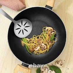 Progress 9 Piece Non-Stick Cookware Pan Set Scandi Saucepan Frypan Wok Stockpot