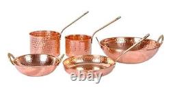 Pure Copper Cookware Set 5 Piece Set Copper Sauce Pan Set Copper Kadhai Set