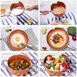 Quality Cookware Set Pan & Pot Set 6 Piece, Stock Pot, Saute Pan, Saucepan, Glas