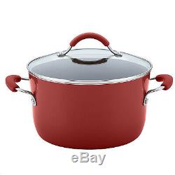 Rachael Ray 16339 Cookware Set, 12-Piece, Cranberry Red Rachel Ray Pots