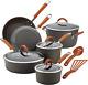 Rachael Ray Cucina Cookware Pots & Pans Set, 12-pcs. Hard Anodized Nonstick New