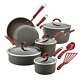 Rachael Ray Cucina Hard-anodized Nonstick 12-piece Cookware Set, Gray With Cranb