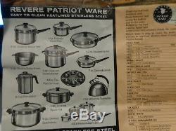 Rare Revere Ware Patriot 11 Piece Unused Cooking Set with Stickers