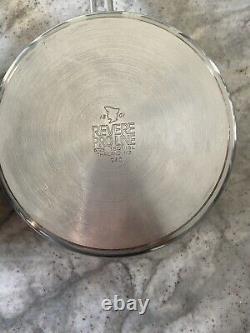 Revere Proline 1801 Stainless Steel Copper Core 8 Piece Set With Lids Pots Pans