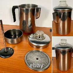 Revere Ware 17-Piece Pre-1968 Set Copper Clad Cooking Pots Pan Lids & Percolator