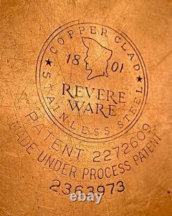 Revere Ware 17-Piece Pre-1968 Set Copper Clad Cooking Pots Pan Lids & Percolator