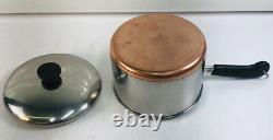 Revere Ware Copper Bottom 11 Piece Set Vintage Pots & Pans Cookware Revereware