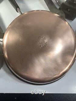 Revere Ware Copper Bottom 8 Piece Set Vintage Pots & Pans Cookware Revereware