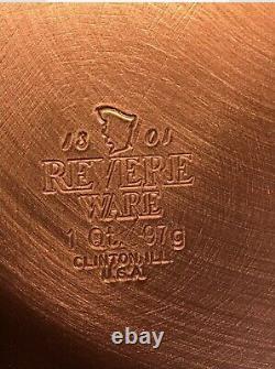 Revere Ware Copper Clad Bottom 8 Piece Set NOS New NIB NOS 3500805 RARE