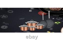 Rosenberg 10 Piece Hammered Copper Cookware Set with Nonstick Coating, Induction