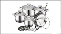 Royalty Line 12-piece Stainless Steel Cookware Set