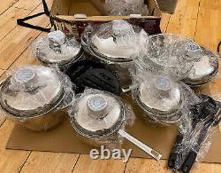 Royalty Line RL-1802C 18 Piece Stainless Steel Cookware Set With Utensils