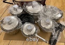 Royalty Line RL-1802C 18 Piece Stainless Steel Cookware Set With Utensils