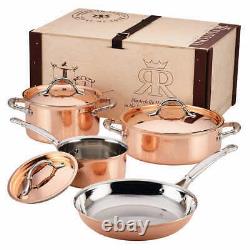 Ruffoni Symphonia Cupra Hand-Hammered 7-piece Copper Clad Cookware Set