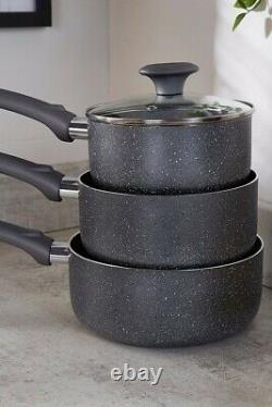 Russell Hobbs 13-Piece Metallic Marble Value Cookware Set