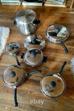 SALADMASTER T304S Stainless Steel Cookware Set 14 Pieces pot pan Dutch oven lids