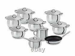 SILAMPOS Domus 17 Pieces Stainless Steel Cookware Set Made In Portugal