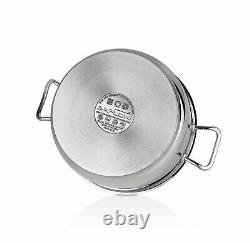 Saflon Stainless Steel Tri-Ply Bottom 14 Piece Cookware Set Induction Ready